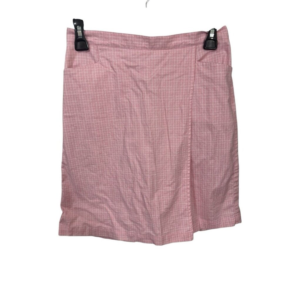 LIZ CLAIBORNE LIZ SPORT Women's Size 6 Pink Check Skort
